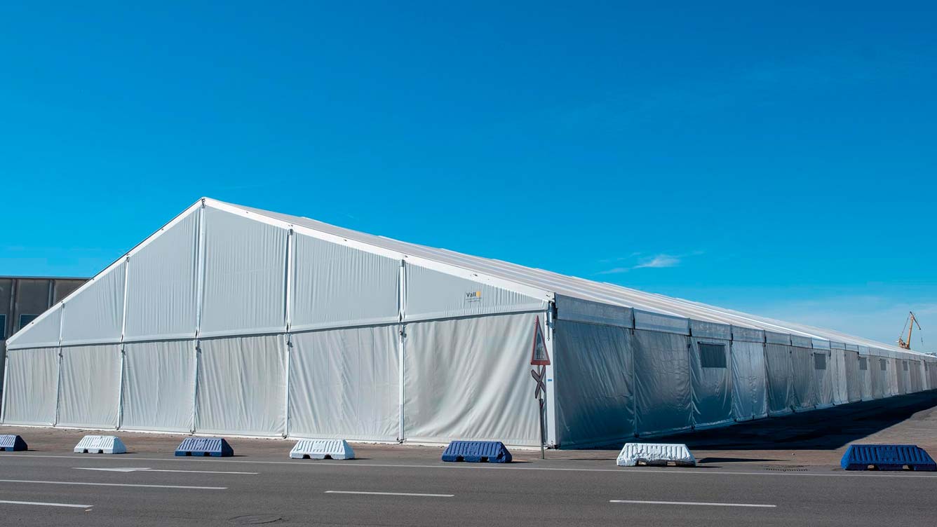 Montaje de nave industrial prefabricada